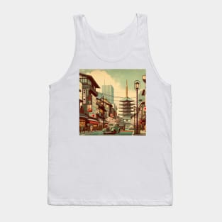 Retro Tokyo Street Japan Tank Top